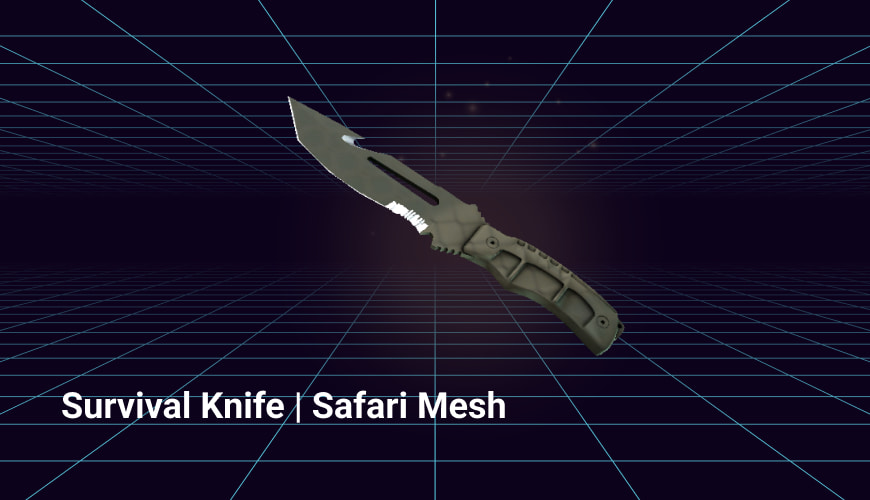 survival knife safari mesh