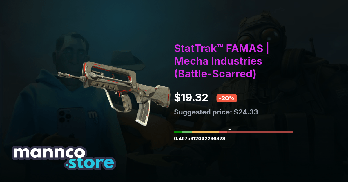 StatTrak™ FAMAS | Mecha Industries (Battle-Scarred) CS2 | Mannco.store