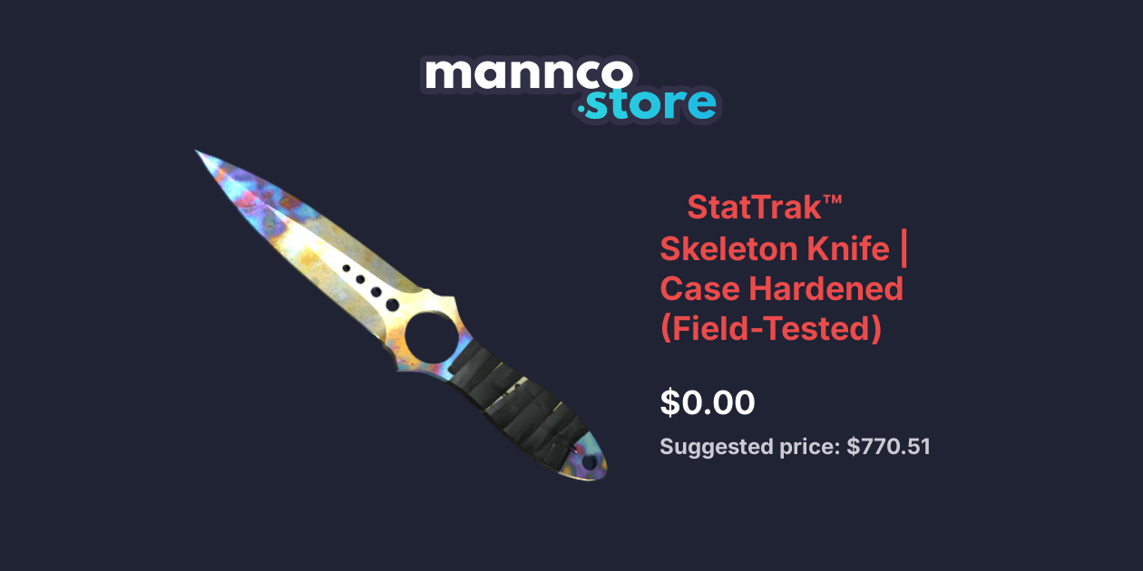 StatTrak™ Skeleton Knife Case Hardened (FieldTested) Mannco.store