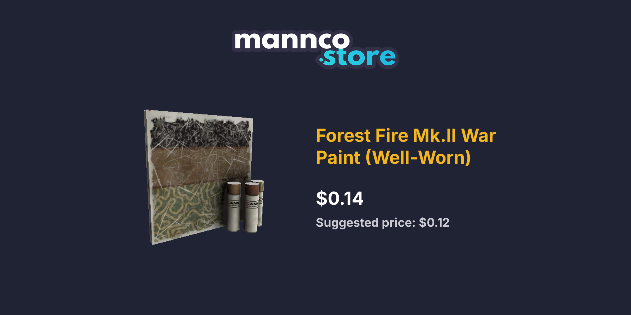 Forest Fire Mk.II War Paint (WellWorn) Mannco.store