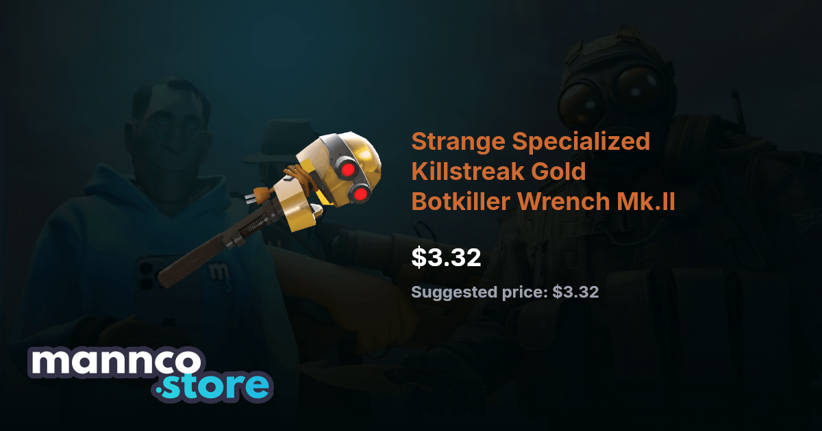 Strange Specialized Killstreak Gold Botkiller Wrench Mk.II | Mannco.store