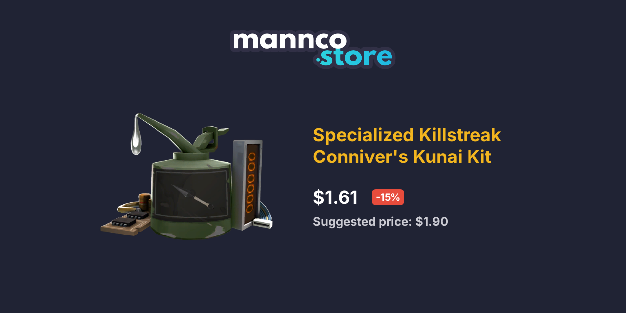 Uncraftable Specialized Killstreak Conniver s Kunai Kit Mannco.store