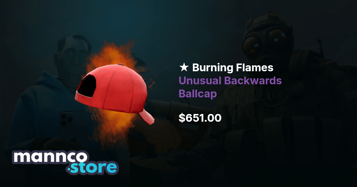 Burning Flames Unusual Backwards Ballcap | Mannco.store