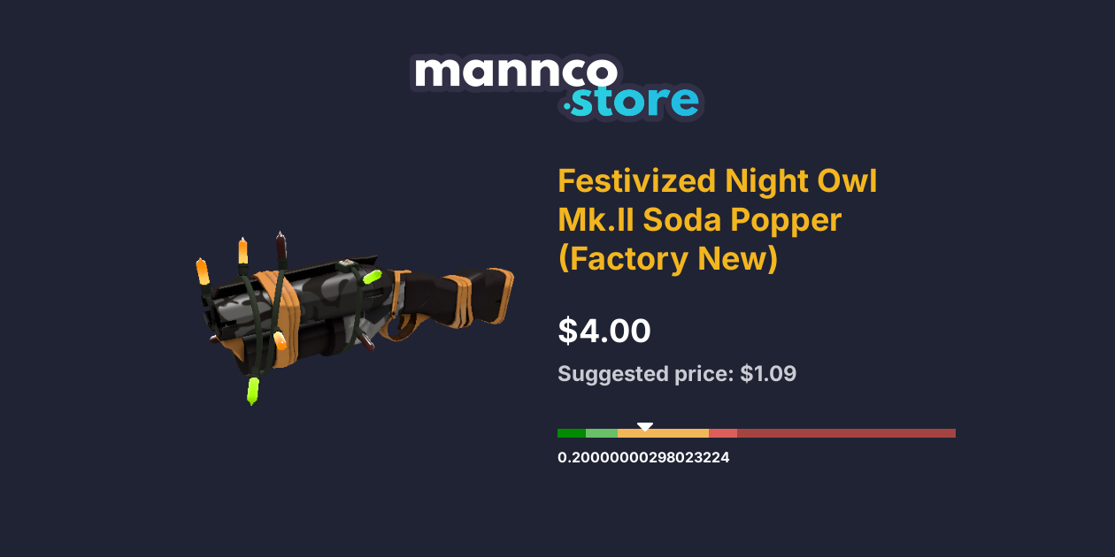Festivized Night Owl Mk.II Soda Popper (Factory New) Mannco.store