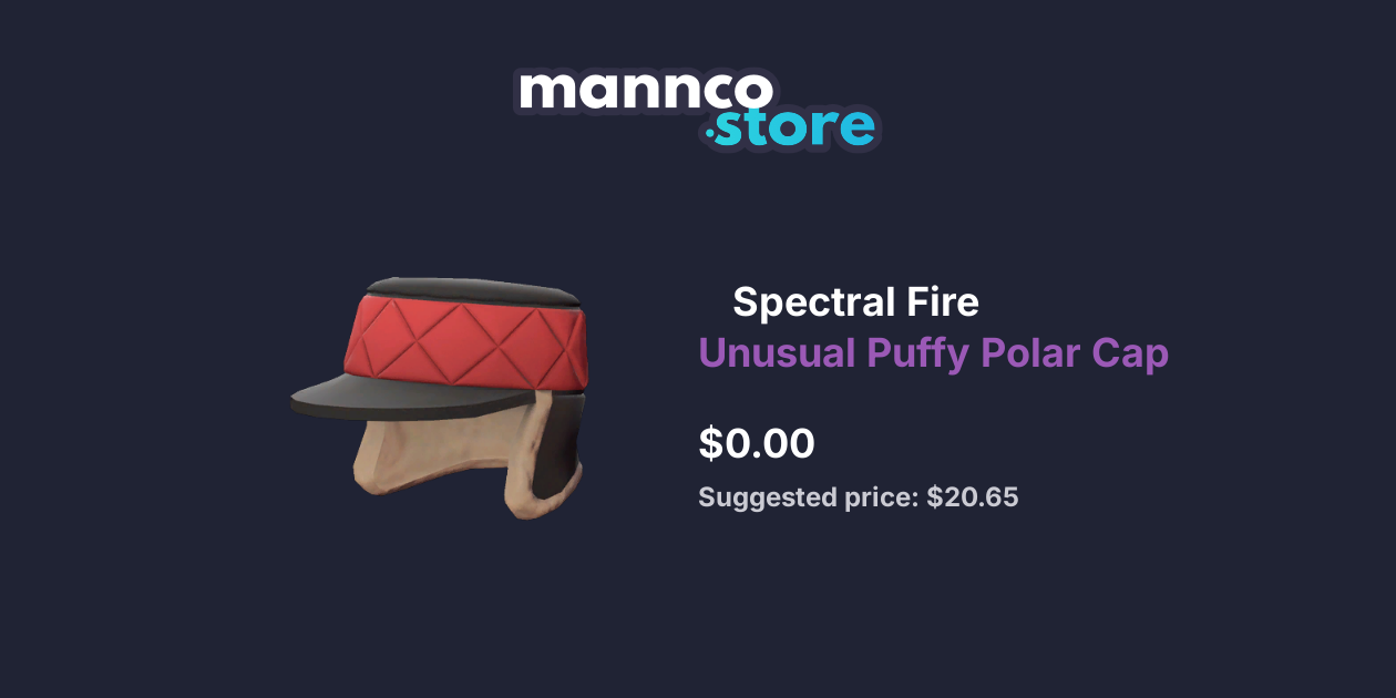 Spectral Fire Unusual Puffy Polar Cap Mannco.store
