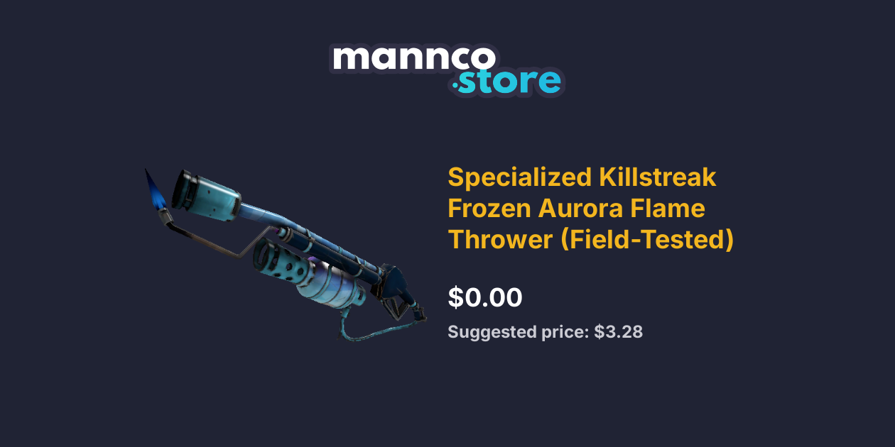 Specialized Killstreak Frozen Aurora Flame Thrower (FieldTested
