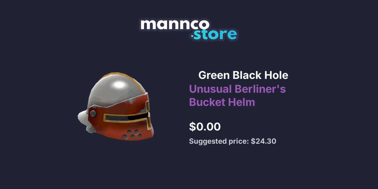 Green Black Hole Unusual Berliner s Bucket Helm Mannco.Store