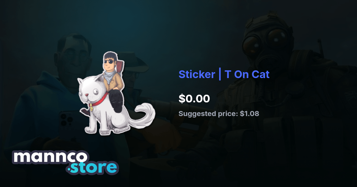 Sticker | T On Cat | Mannco.store