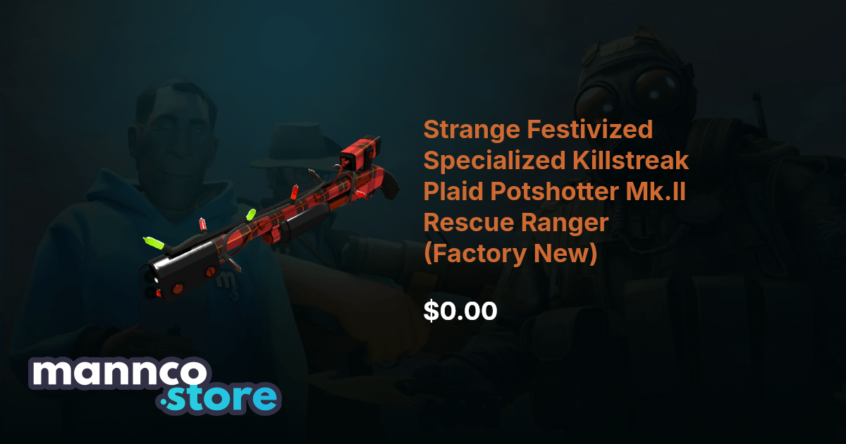 Strange Festivized Specialized Killstreak Plaid Potshotter Mk.II Rescue ...