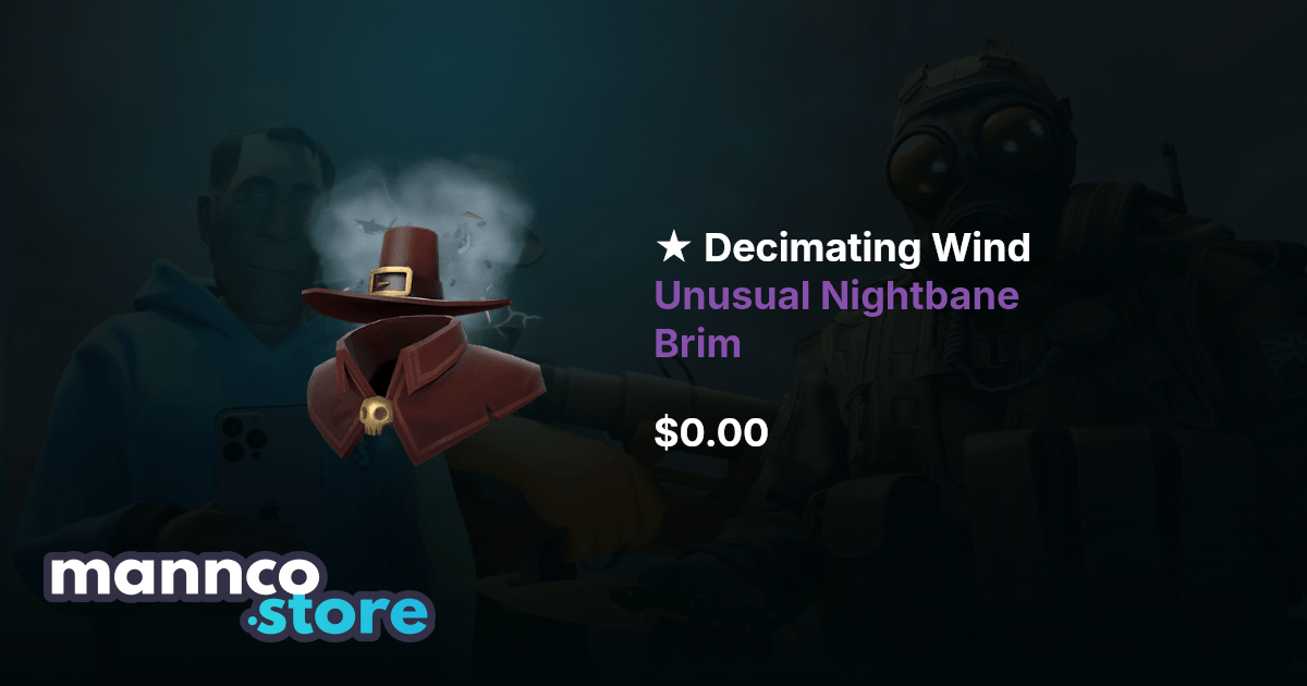 Decimating Wind Unusual Nightbane Brim | Mannco.store