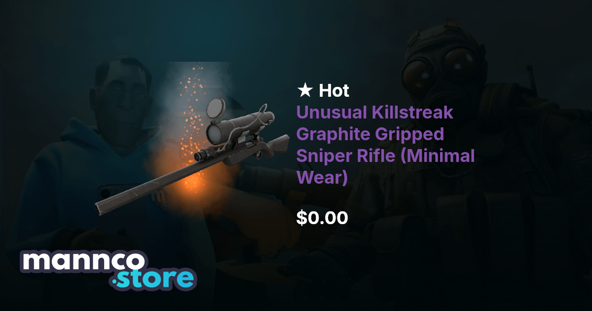Hot Unusual Killstreak Graphite Gripped Sniper Rifle (Minimal Wear ...