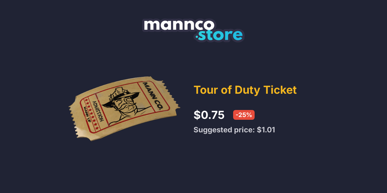 Uncraftable Tour of Duty Ticket Mannco.Store