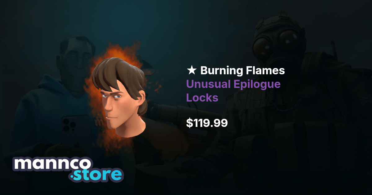 Burning Flames Unusual Epilogue Locks TF2 | Mannco.store