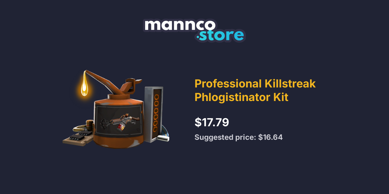 Uncraftable Professional Killstreak Phlogistinator Kit Mannco.store