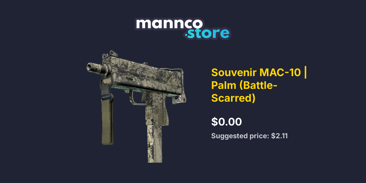 Souvenir MAC10 Palm (BattleScarred) Mannco.store