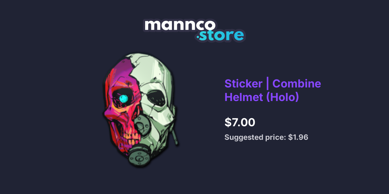 Sticker Combine Helmet (Holo) Mannco.store