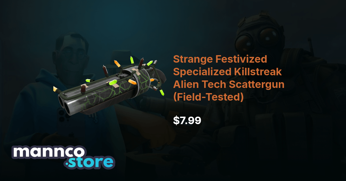 Strange Festivized Specialized Killstreak Alien Tech Scattergun (Field ...