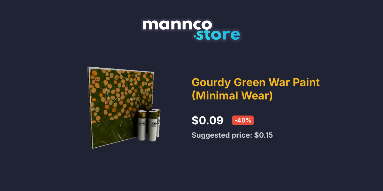 Gourdy Green War Paint (Minimal Wear) Mannco.Store