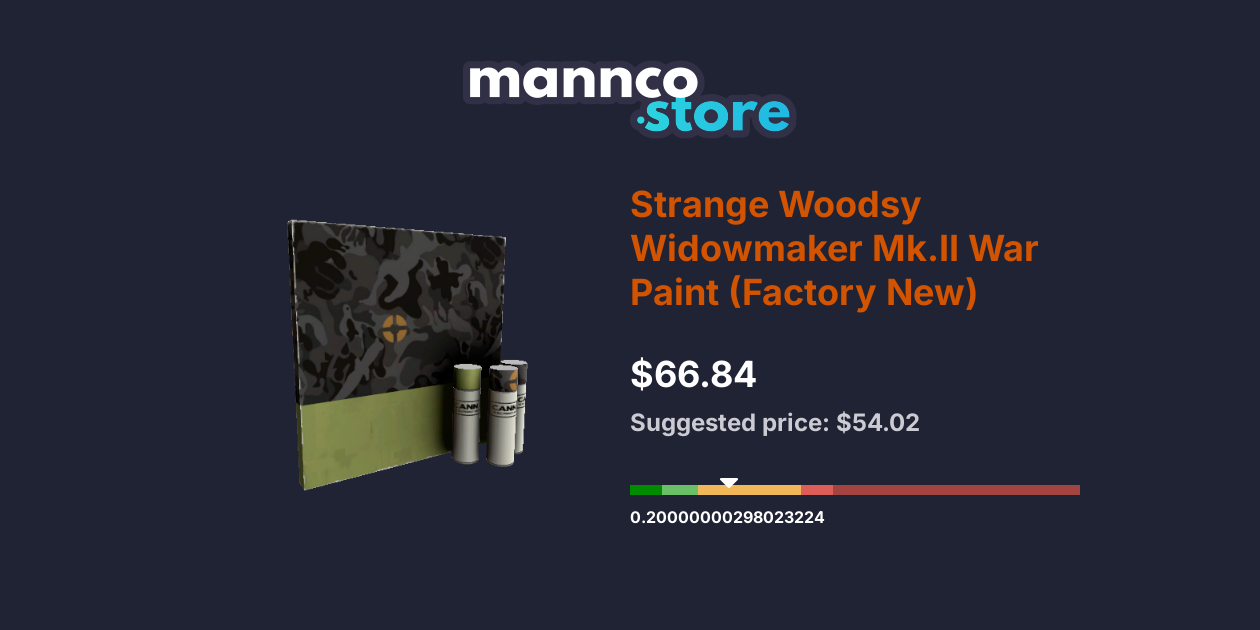 Strange Woodsy Widowmaker Mk.II War Paint (Factory New) Mannco.store