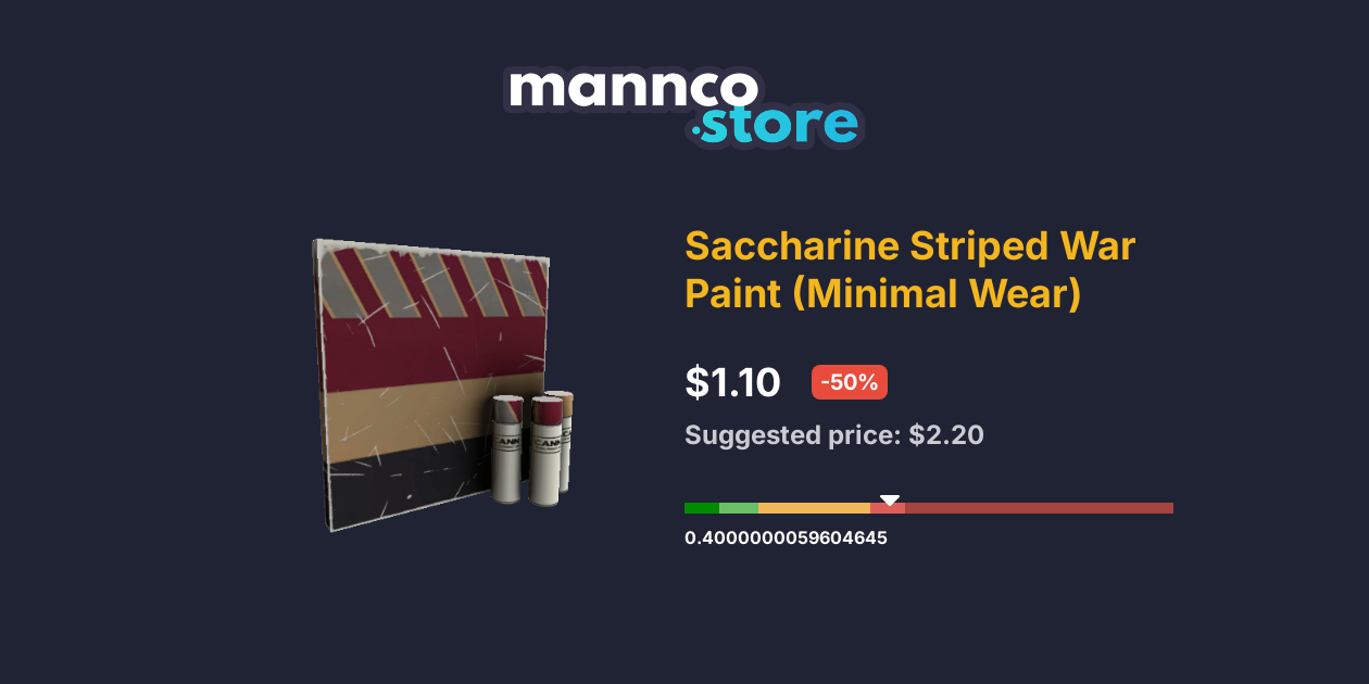 Saccharine Striped War Paint (Minimal Wear) Mannco.store