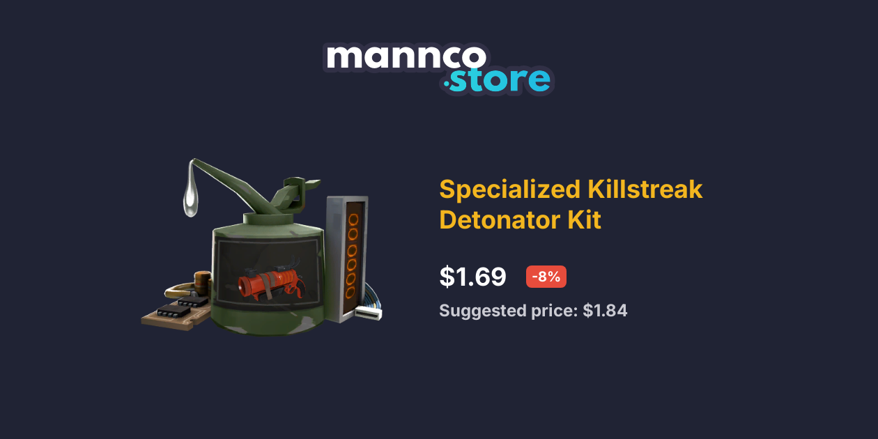 Uncraftable Specialized Killstreak Detonator Kit Mannco.store
