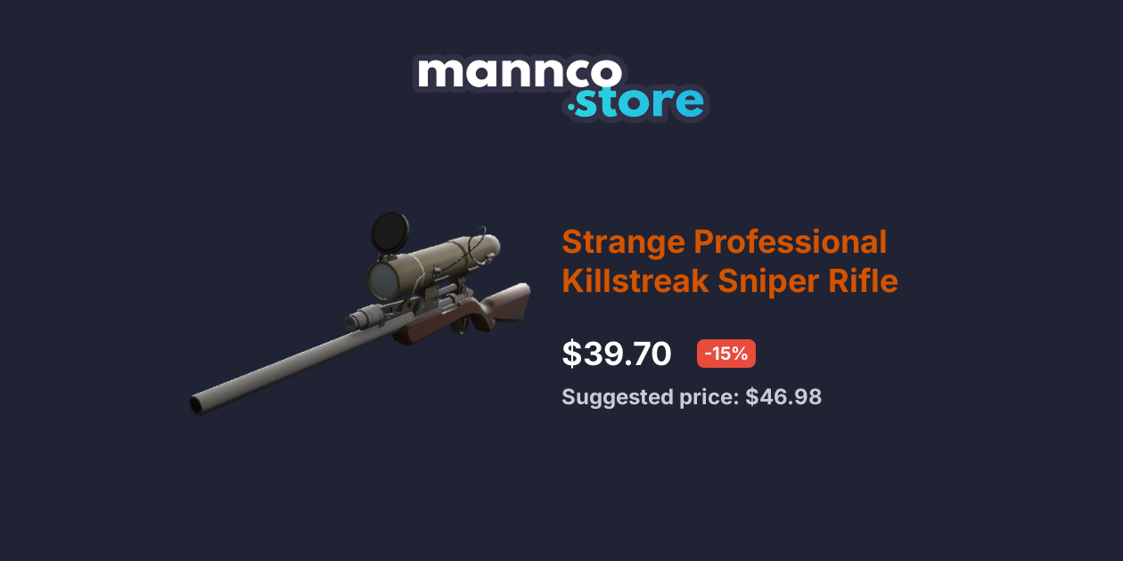 Strange Professional Killstreak Sniper Rifle Mannco.store