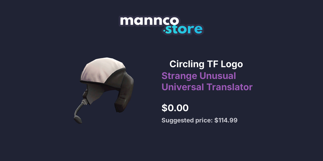 Circling TF Logo Strange Unusual Universal Translator Mannco.store