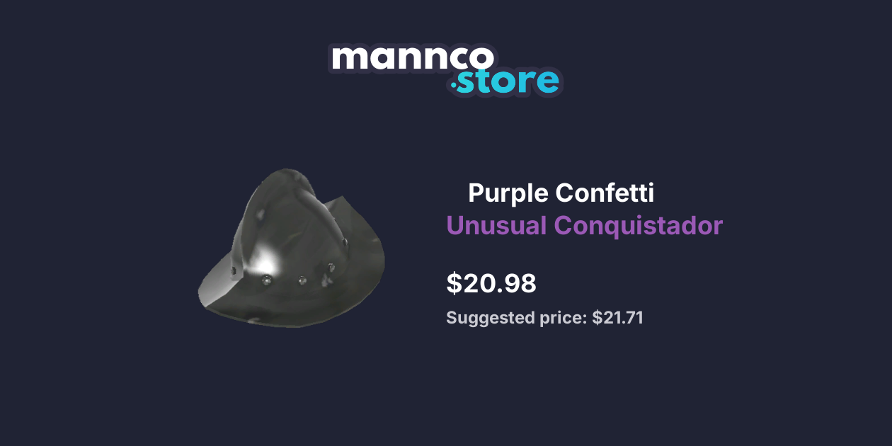 Purple Confetti Unusual Conquistador Mannco.store