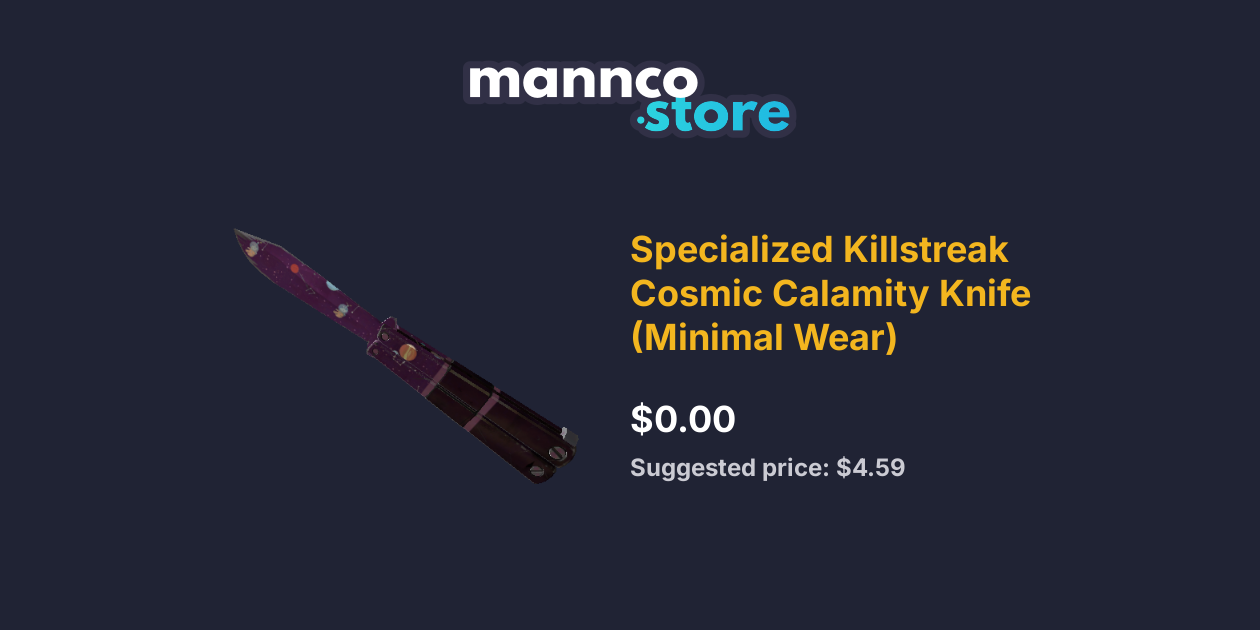 Specialized Killstreak Cosmic Calamity Knife (Minimal Wear) Mannco.store