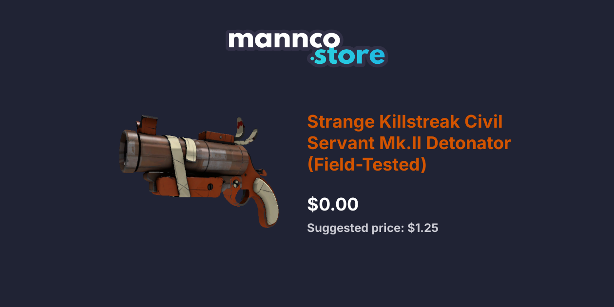 Strange Killstreak Civil Servant Mk.II Detonator (FieldTested