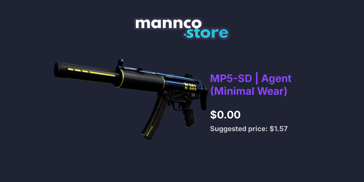 MP5SD Agent (Minimal Wear) Mannco.store