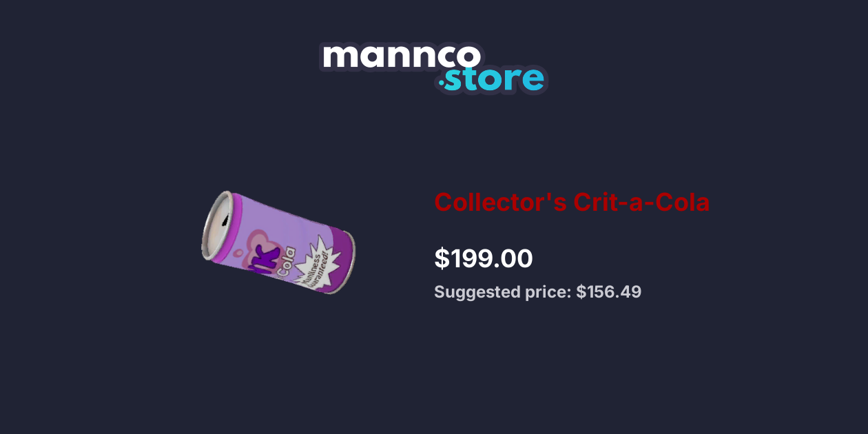 Collector s Crit-a-Cola | Mannco.Store