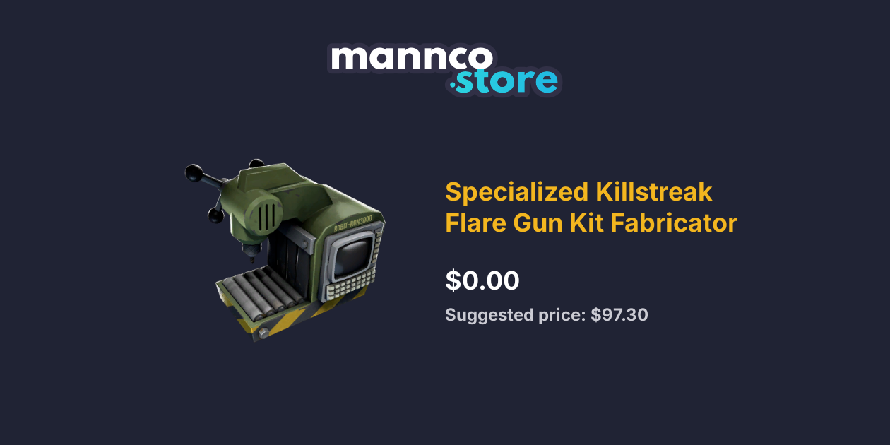 Specialized Killstreak Flare Gun Kit Fabricator Mannco.store