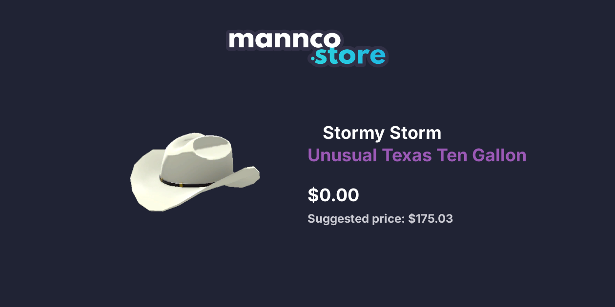 Stormy Storm Unusual Texas Ten Gallon Mannco.store