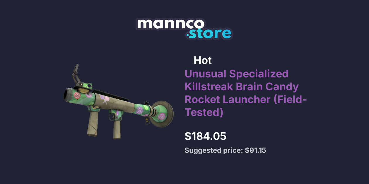 Hot Unusual Specialized Killstreak Brain Candy Rocket Launcher (Field