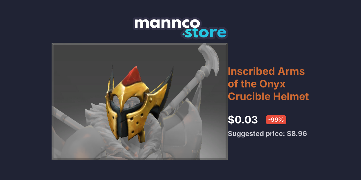 Inscribed Arms of the Onyx Crucible Helmet Mannco.store