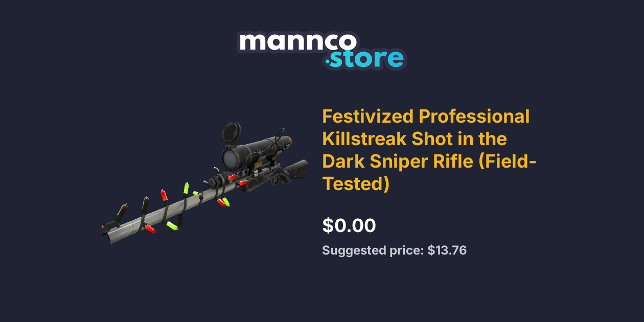 Festivized Professional Killstreak Shot in the Dark Sniper Rifle (Field