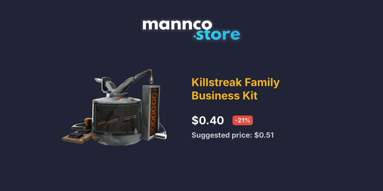 Uncraftable Killstreak Family Business Kit Mannco.Store