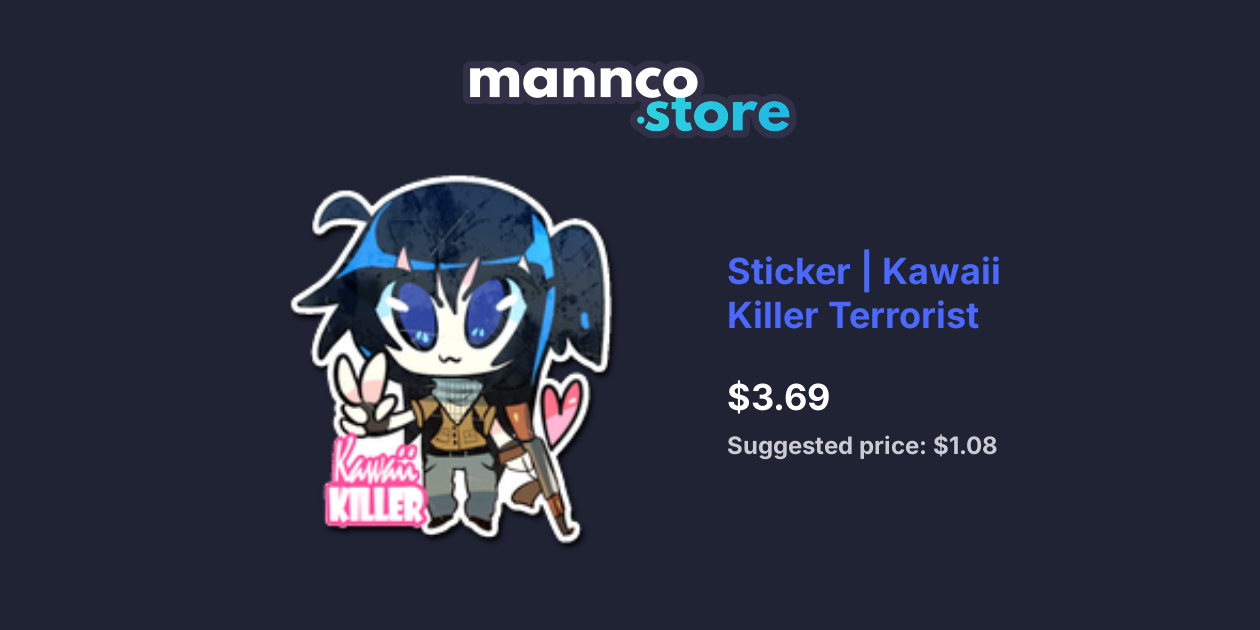 Sticker Kawaii Killer Terrorist Mannco.store