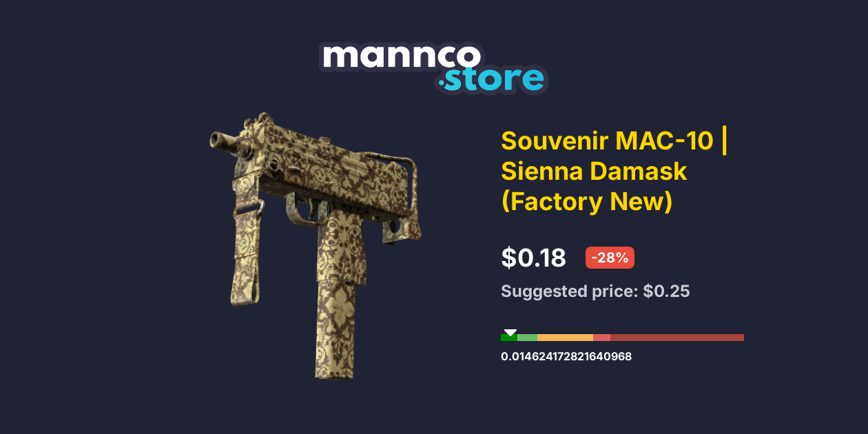 Souvenir MAC10 Sienna Damask (Factory New) Mannco.store