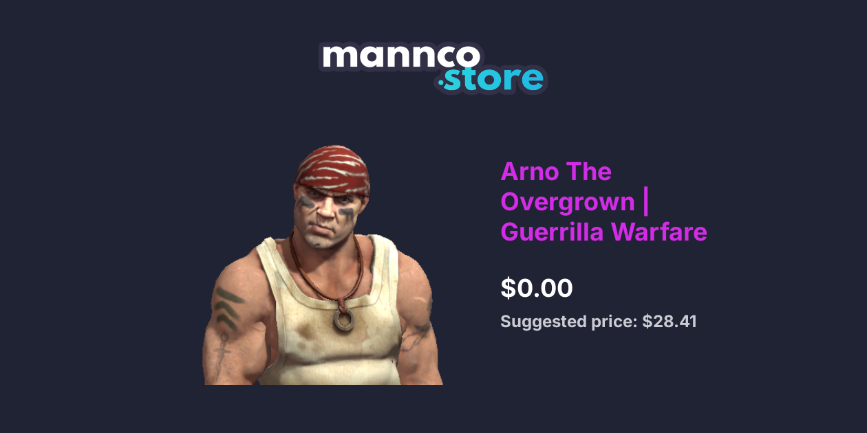 Arno The Overgrown Guerrilla Warfare Mannco.store