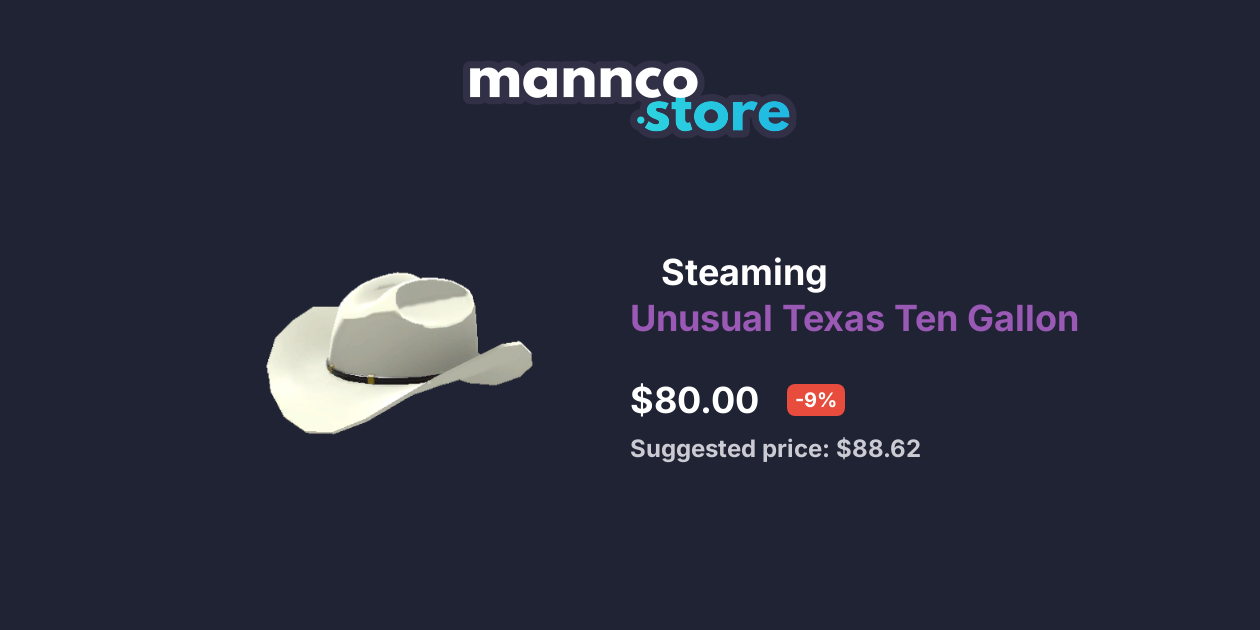Steaming Unusual Texas Ten Gallon Mannco.store