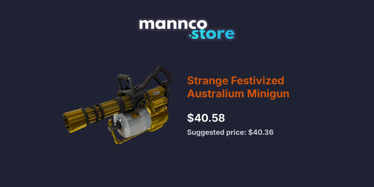 Strange Festivized Australium Minigun Mannco.store