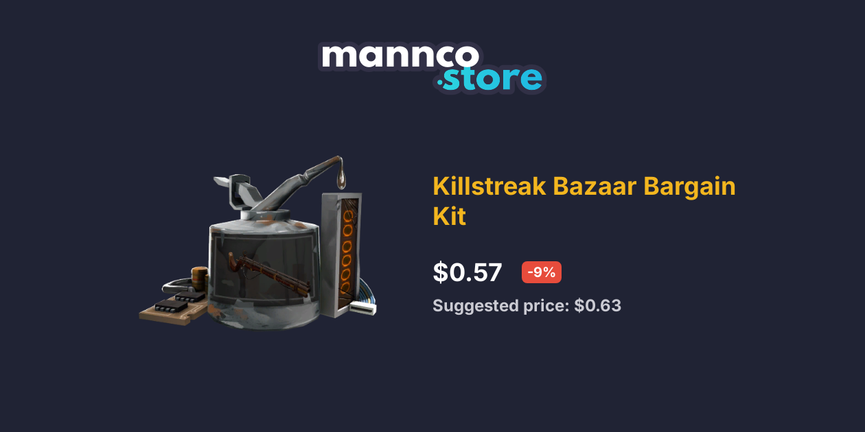 Uncraftable Killstreak Bazaar Bargain Kit Mannco.store