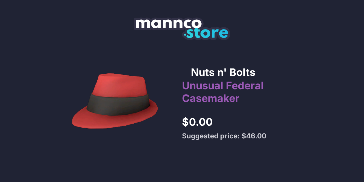 Nuts n' Bolts Unusual Federal Casemaker Mannco.store
