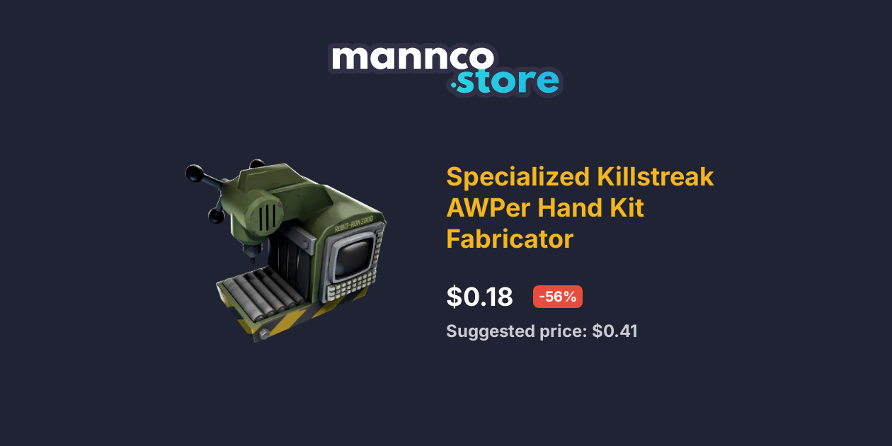 Specialized Killstreak AWPer Hand Kit Fabricator Mannco.store