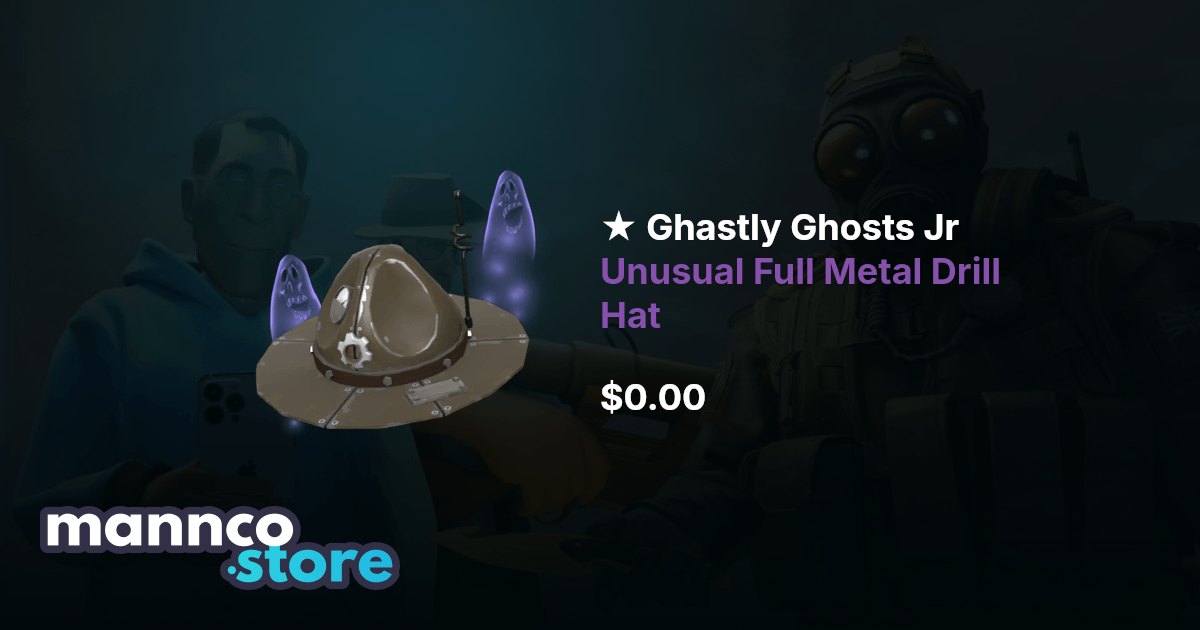 Ghastly Ghosts Jr Unusual Full Metal Drill Hat | Mannco.store