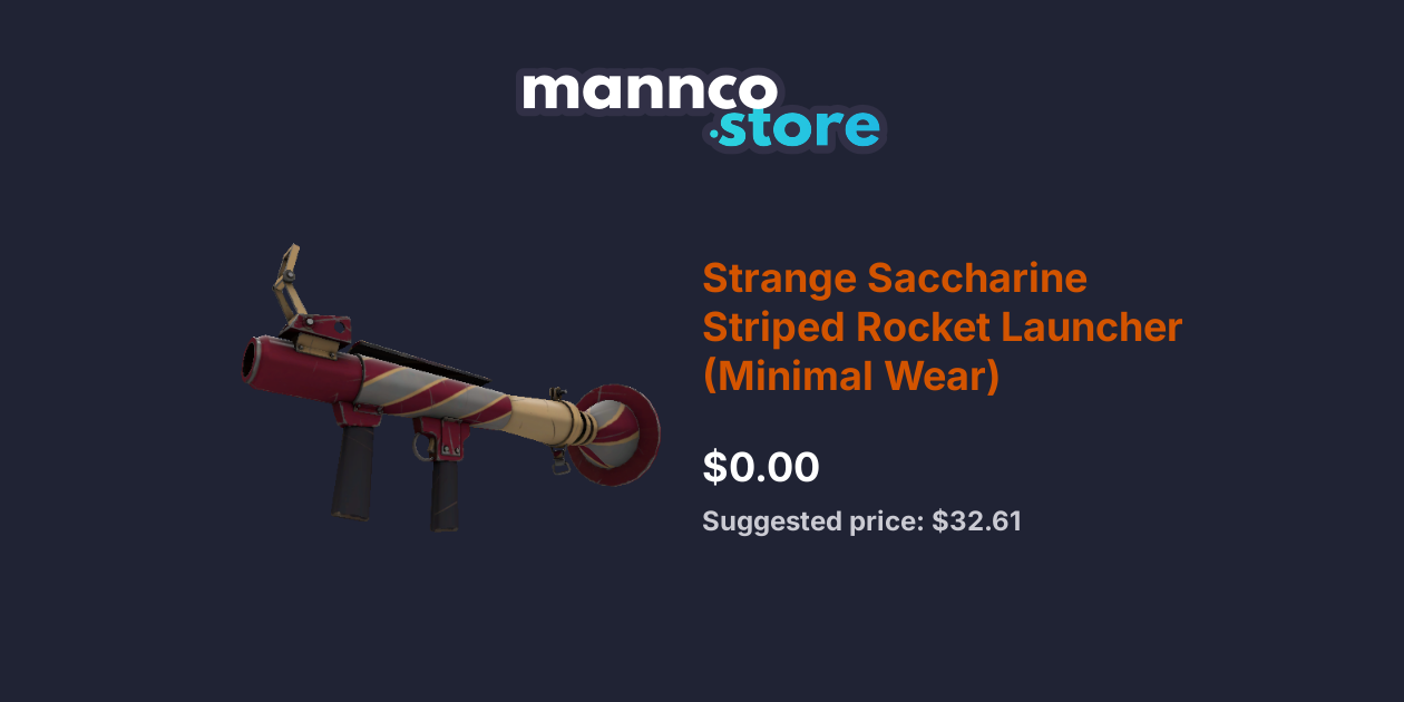 Strange Saccharine Striped Rocket Launcher (Minimal Wear) Mannco.store