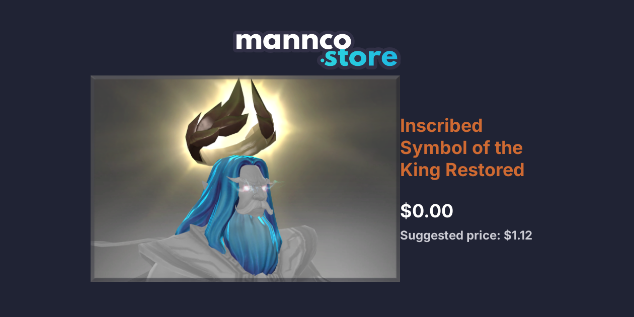 Inscribed Symbol of the King Restored Mannco.store