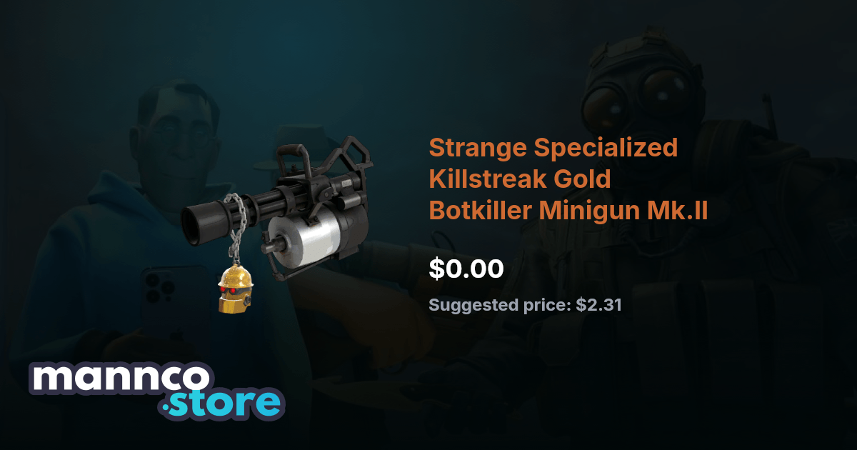 Strange Specialized Killstreak Gold Botkiller Minigun Mk.II | Mannco.store